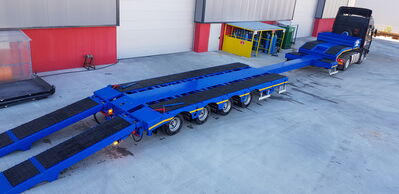 GT LOWBED SEMI TRAILERS which is knows also low loader and can carry heavy loads , excavators , construction machines, transformer, generator , cranes , caravans , army tanks and different kind of big machines. Lowbed Semi Trailers can be produced between 2 axles to 8 axles and loading capacity starting from 20 Tons to 180 Tons , rear or front loading Lowbed Trailers and platform as customer demand with different kind of specification according to demand. Self steering axles, hydraulic auto remote control axles, pool type chassis, Low bed Trailers hydraulic ramp, platform type chassis can be used in different kind of Low bed trailer