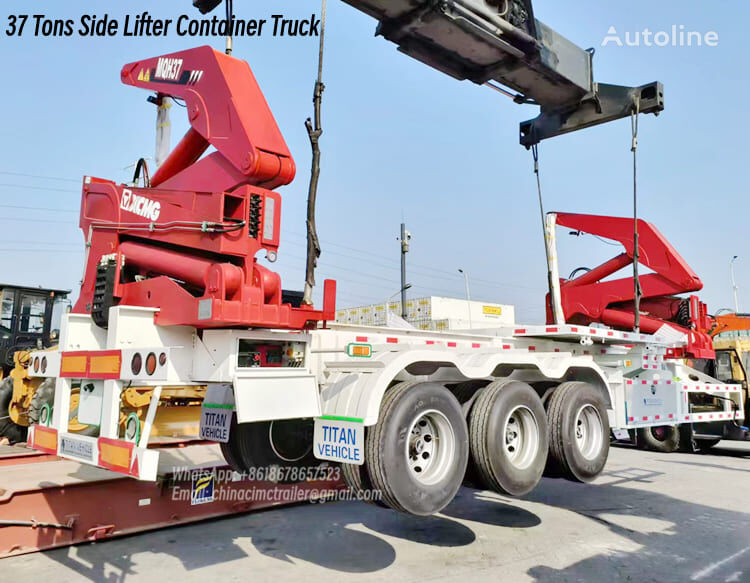 جديدة العربات نصف المقطورة شاحنة نقل الحاويات 37 Tons Side Lifter Container Truck Price in Barbados
