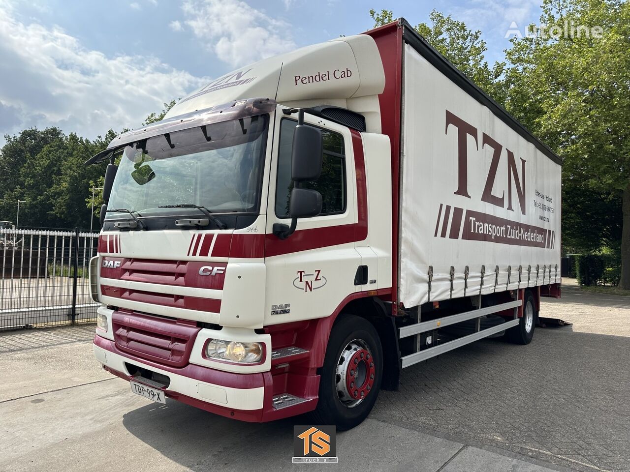 شاحنة ذات أغطية جانبية DAF CF 75 AUTOMAAT - EURO 5 - MMBS 40KM/H - LANDBOUW - SCHUIFZEIL -