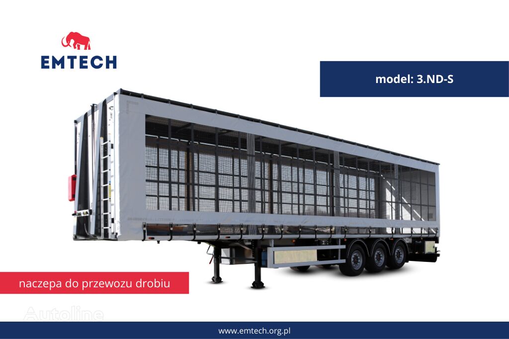 جديدة العربات نصف المقطورة شاحنة نقل الطيور Emtech SERIA ND, MODEL: 3.ND-S