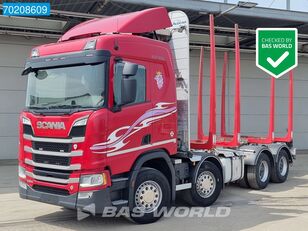شاحنة نقل الأخشاب Scania R650 8X4 Retarder V8 Holztransport Navi LED Euro 6