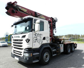 شاحنة نقل الأخشاب SCANIA R730 V8 do drewna - For long woods